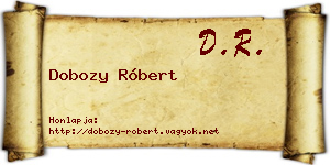 Dobozy Róbert névjegykártya