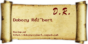 Dobozy Róbert névjegykártya
