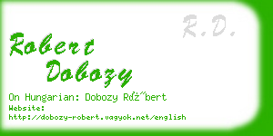 robert dobozy business card